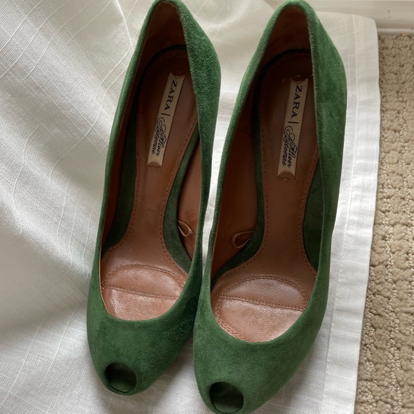 Zara suede high heeled pump - Picture 1 of 3